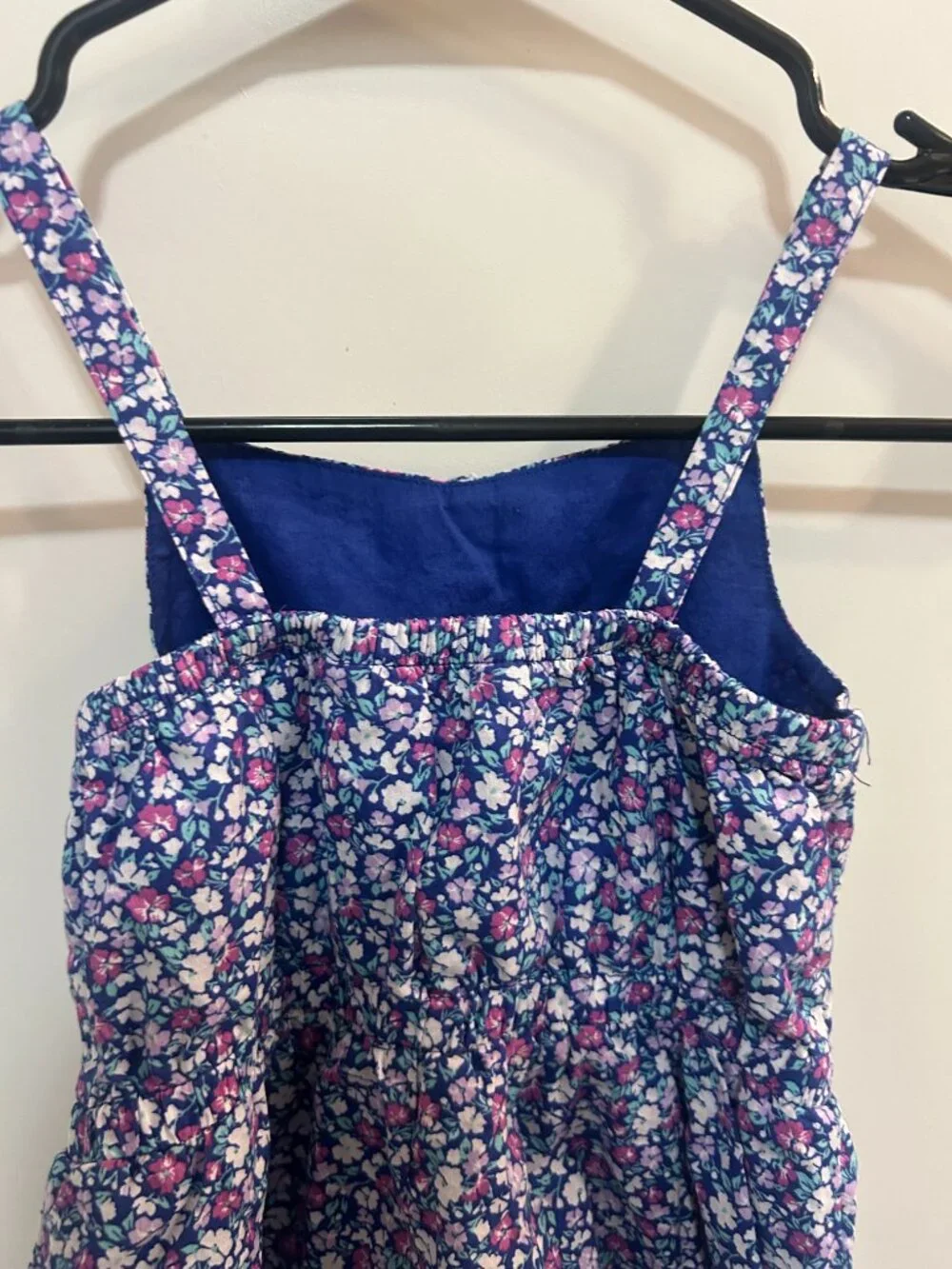 Janie and Jack Girls Romper Sleeveless One Piece Blue Size 3T Floral Summer